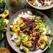 25 Minute Ginger Steak Cucumber Bowls | halfbakedharvest.com