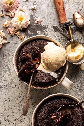 5 Minute Molten Chocolate Mug Cake | halfbakedharvest.com