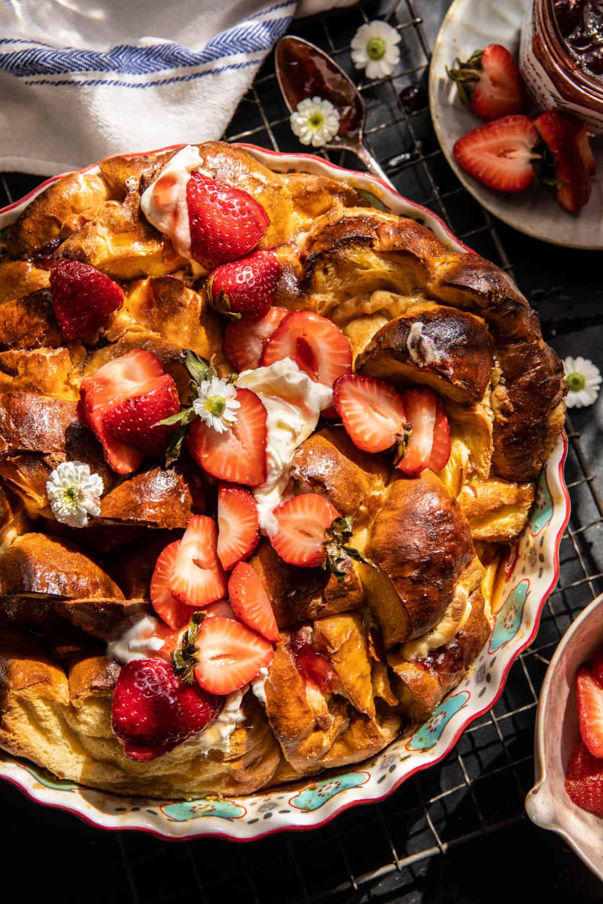 Baked Strawberry Cream Cheese Stuffed French Toast | halfbakedharvest.com