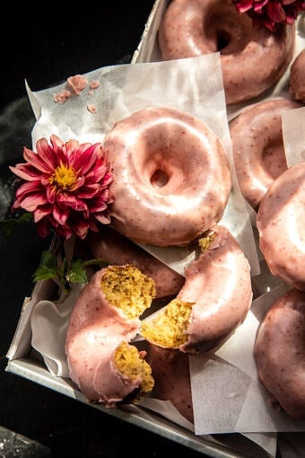 Baked Strawberry Glazed Doughnut | halfbakedharvest.com