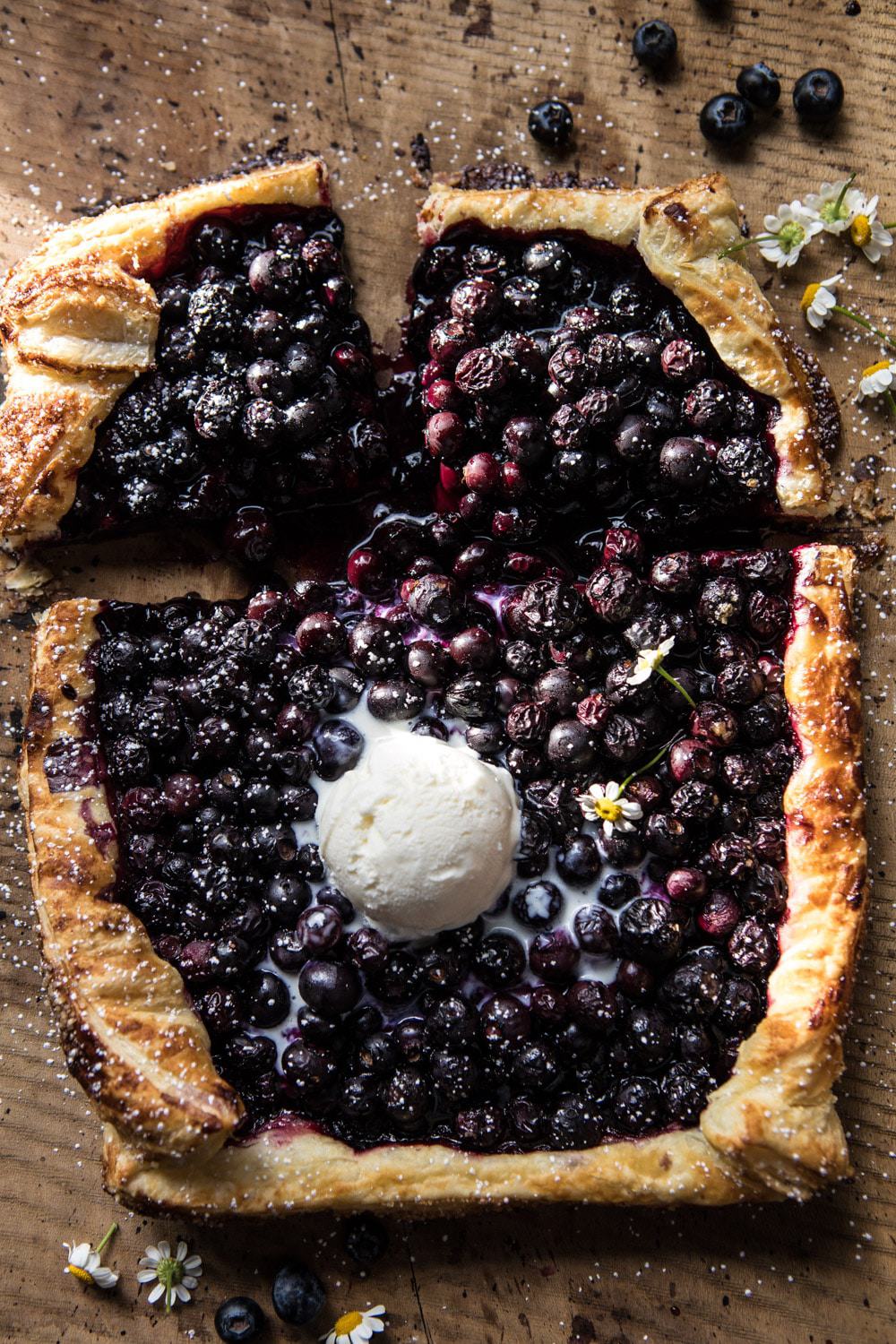 Blueberry Ricotta Chamomile Galette | halfbakedharvest.com #blueberries #summer #easyrecipes