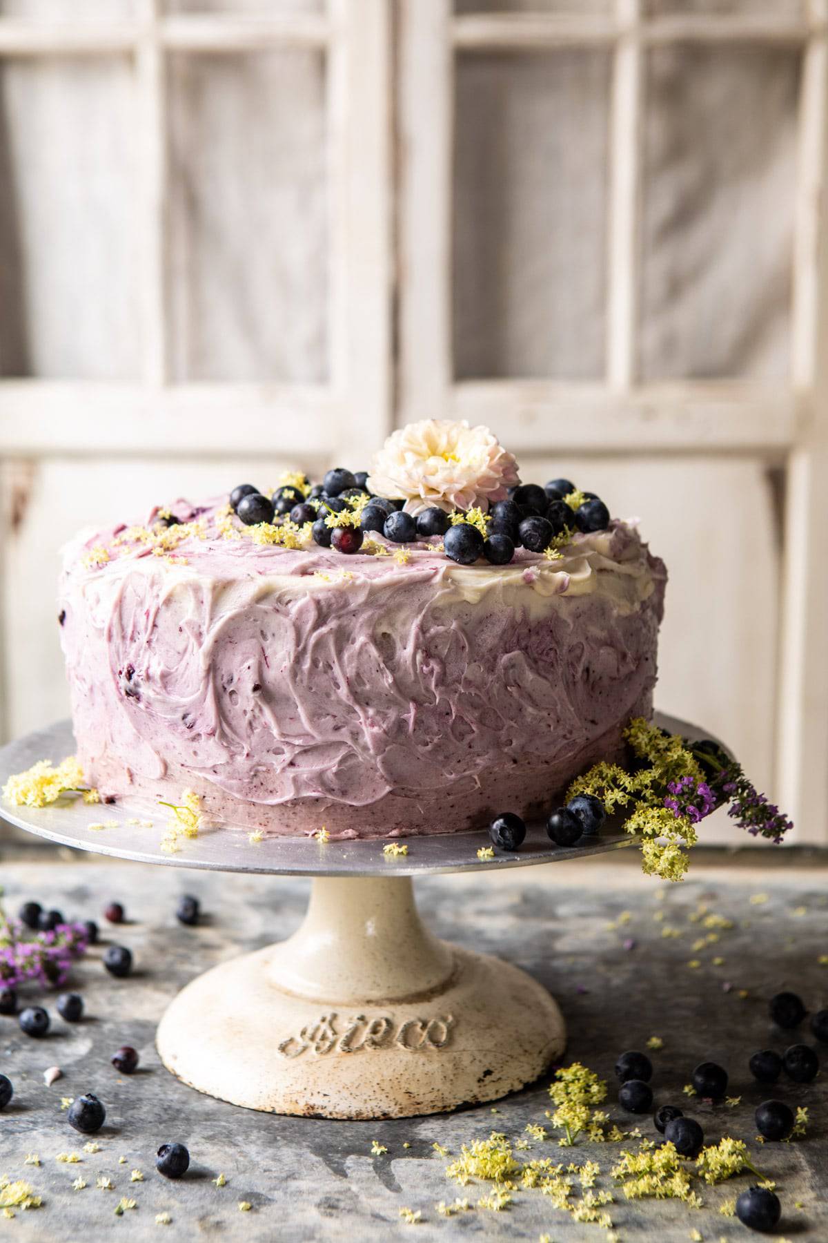 Bursting Blueberry Lemon Layer Cake | halfbakedharvest.com