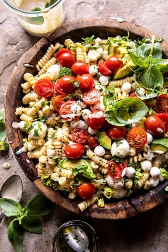 Caprese Caesar Pasta Salad | halfbakedharvest.com