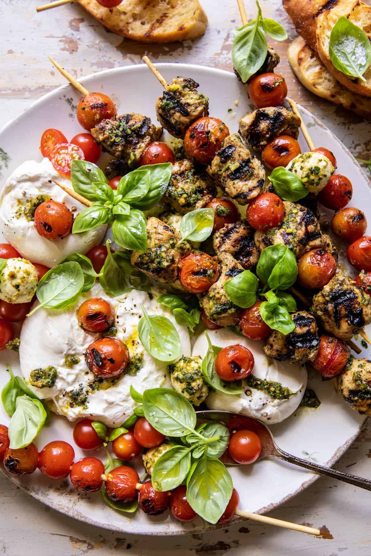 Charred Peppers with Marinated Feta and Tzatziki | halfbakedharvest.com