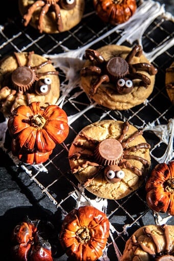 Chewy Brown Sugar Peanut Butter Spider Cookies | halfbakedharvest.com