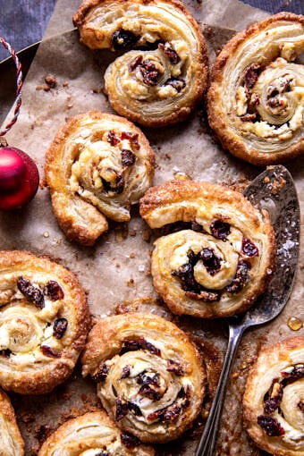 Cranberry Goat Cheese Puff Pastry Swirls | halfbakedharvest.com