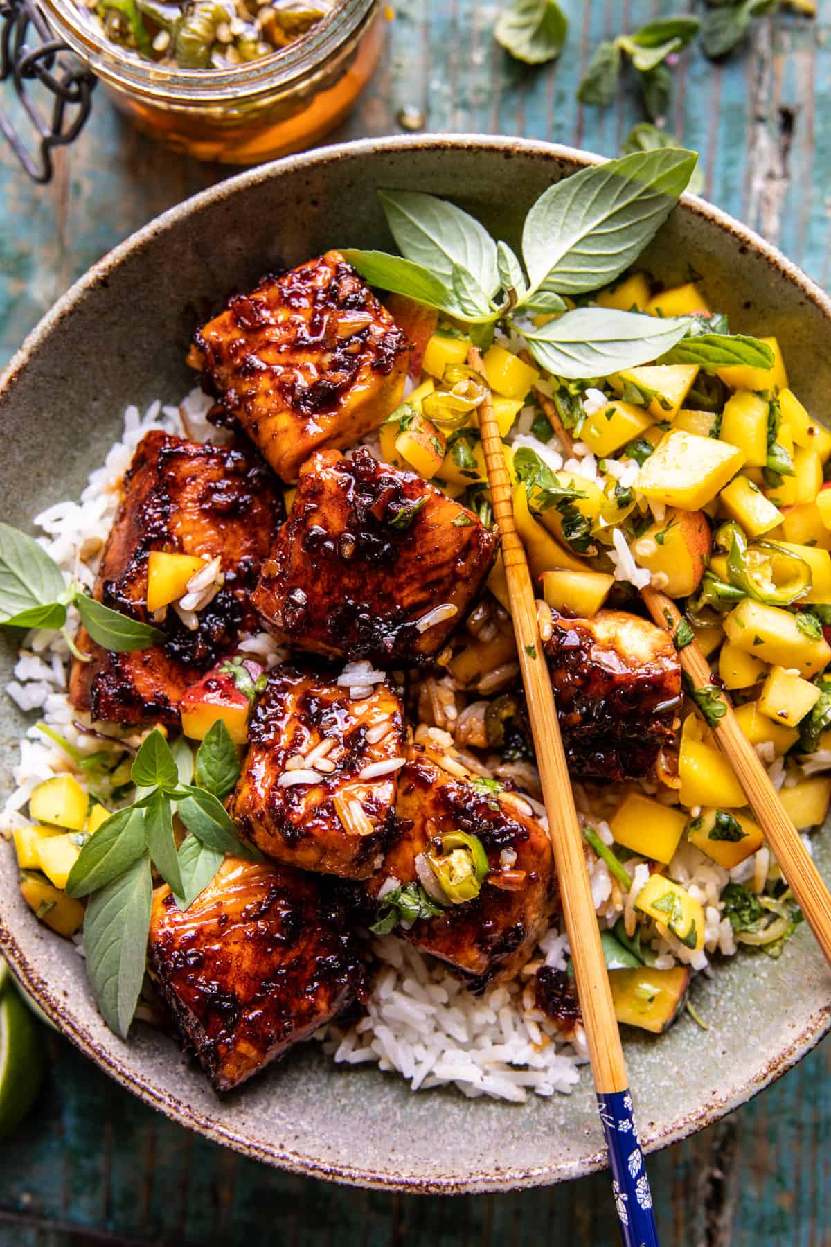 Crispy Honey Ginger Salmon Bowl | halfbakedharvest.com