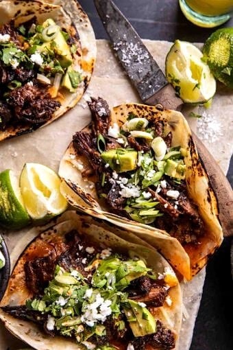 Crockpot Chipotle Pot Roast Tacos | halfbakedharvest.com