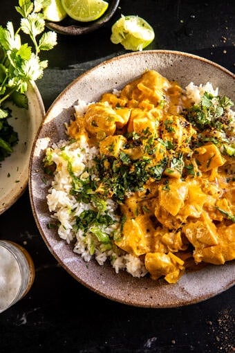 Crockpot Thai Yellow Curry Chicken | halfbakedharvest.com