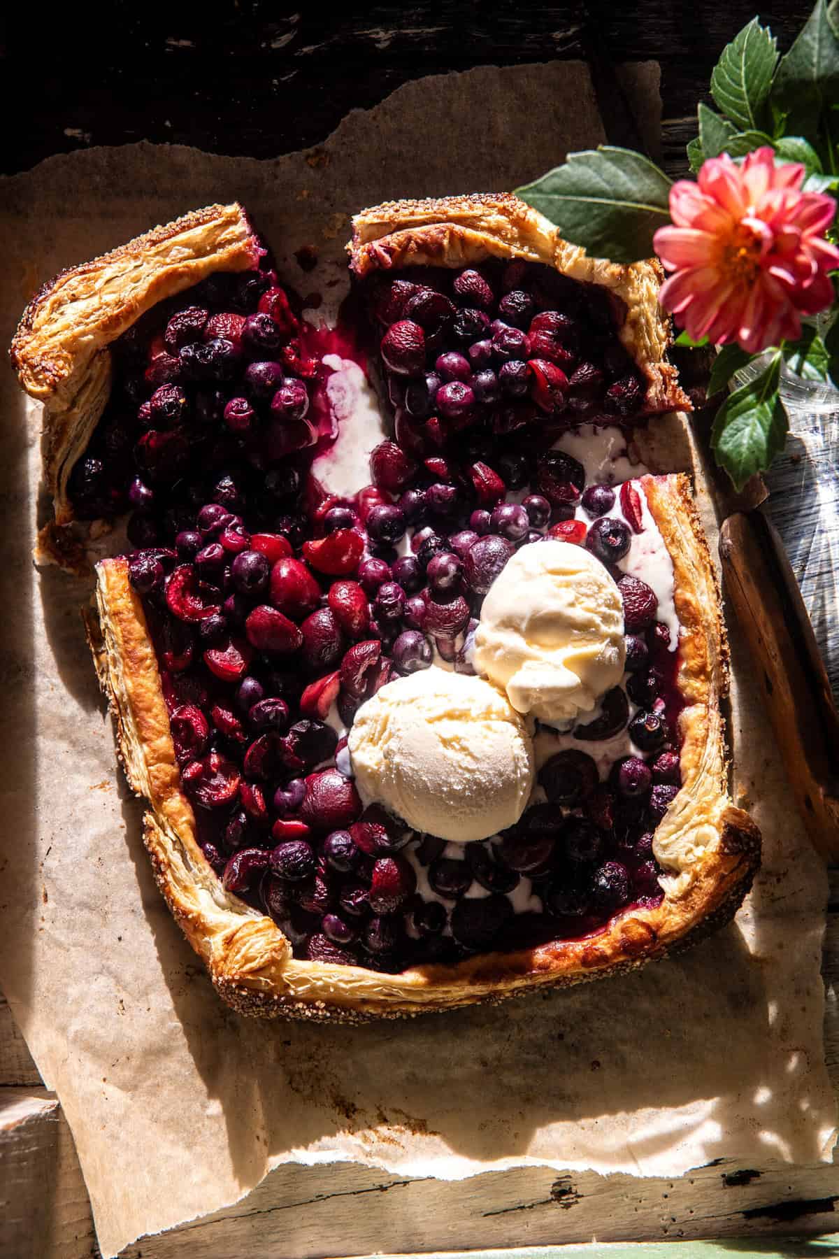 Easy Blueberry Cherry Galette | halfbakedharvest.com