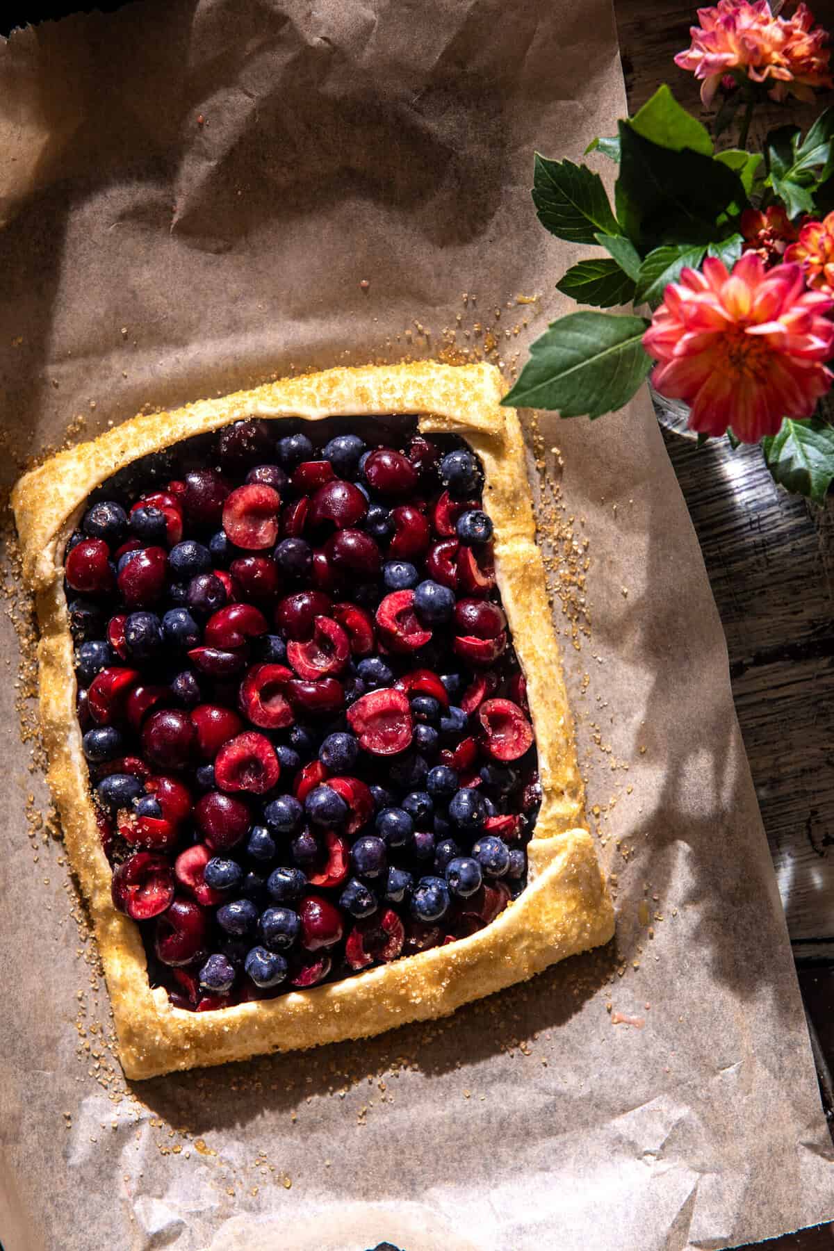 Easy Blueberry Cherry Galette | halfbakedharvest.com