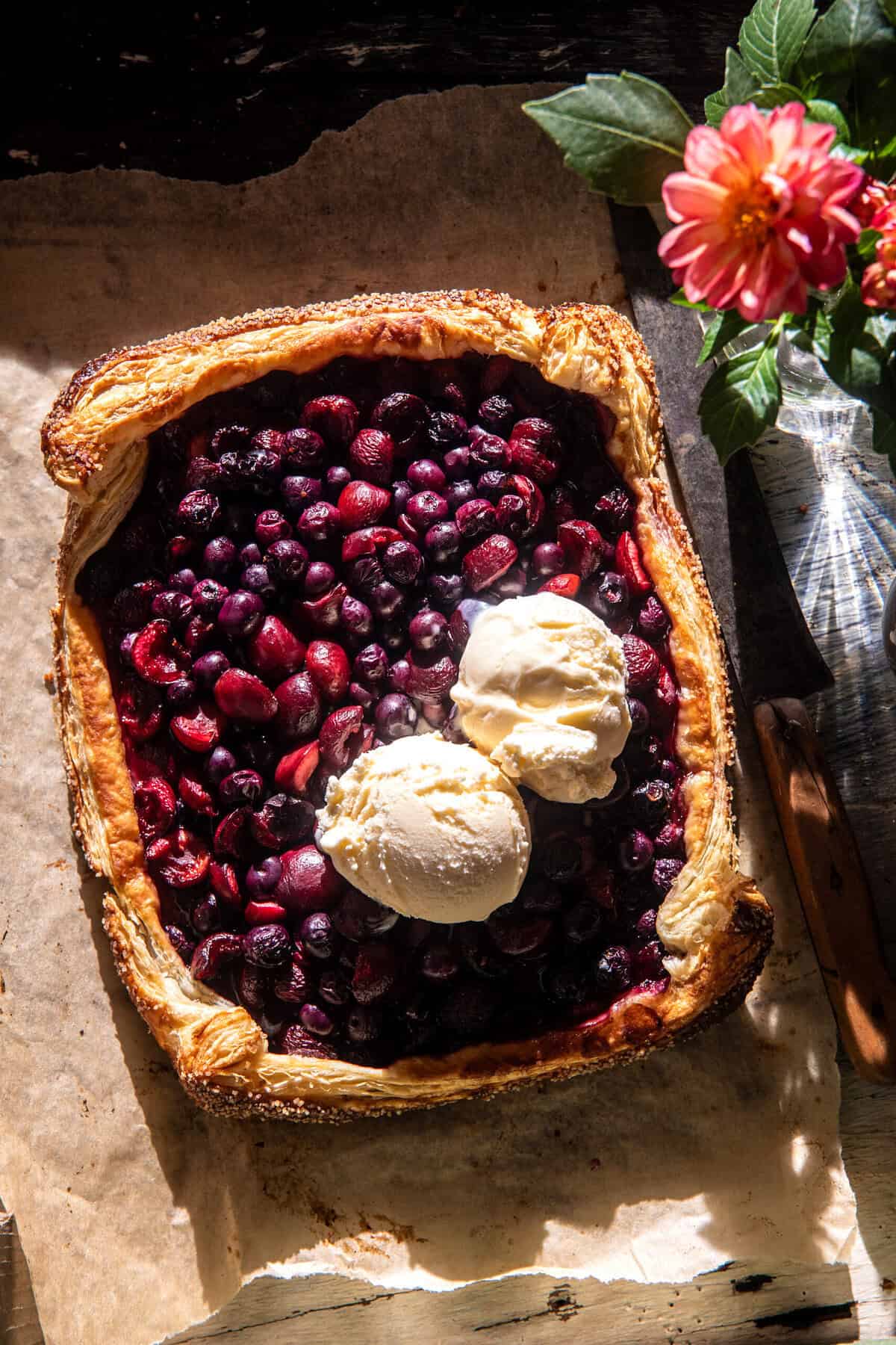 Easy Blueberry Cherry Galette | halfbakedharvest.com