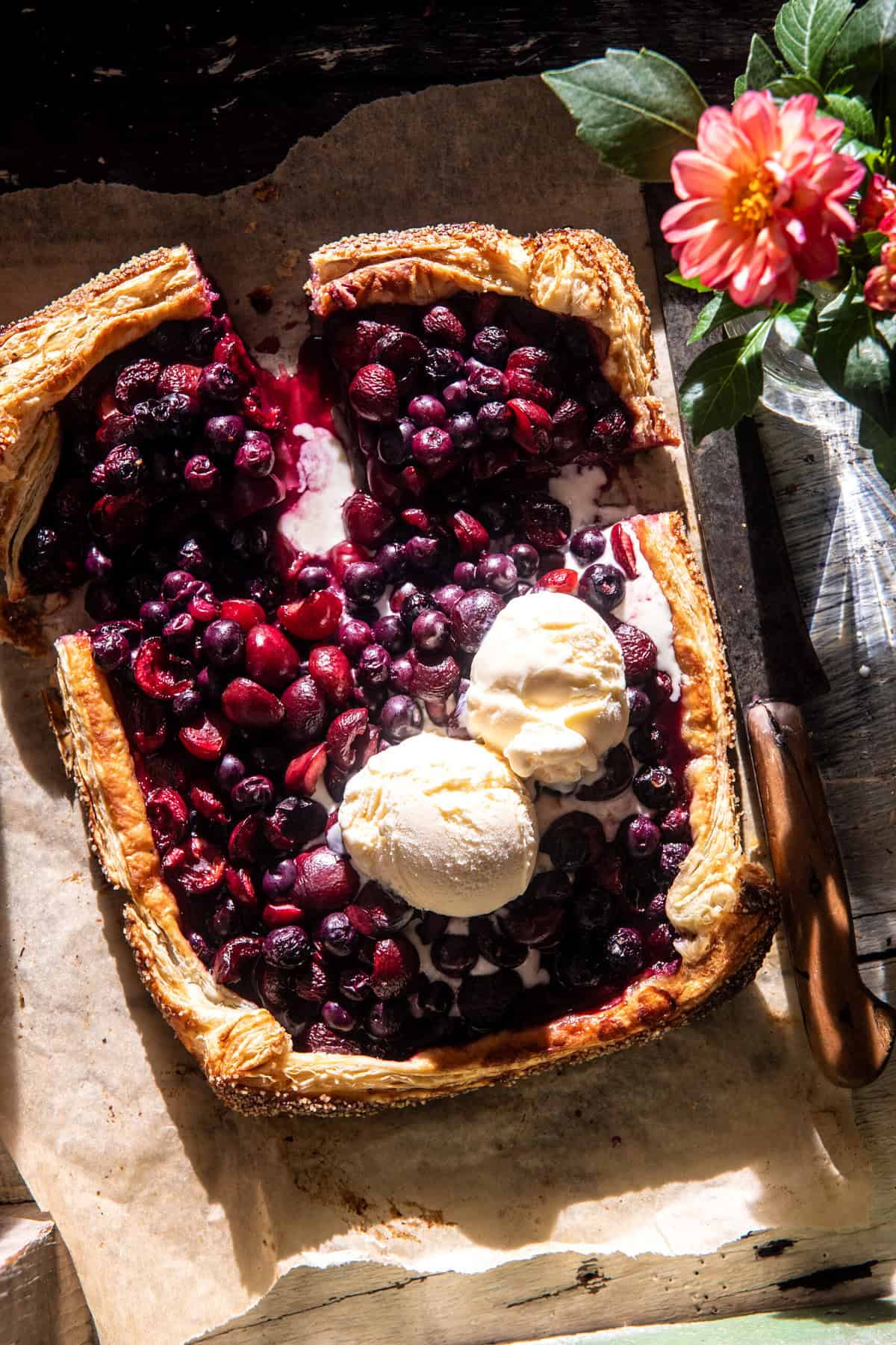 Easy Blueberry Cherry Galette | halfbakedharvest.com