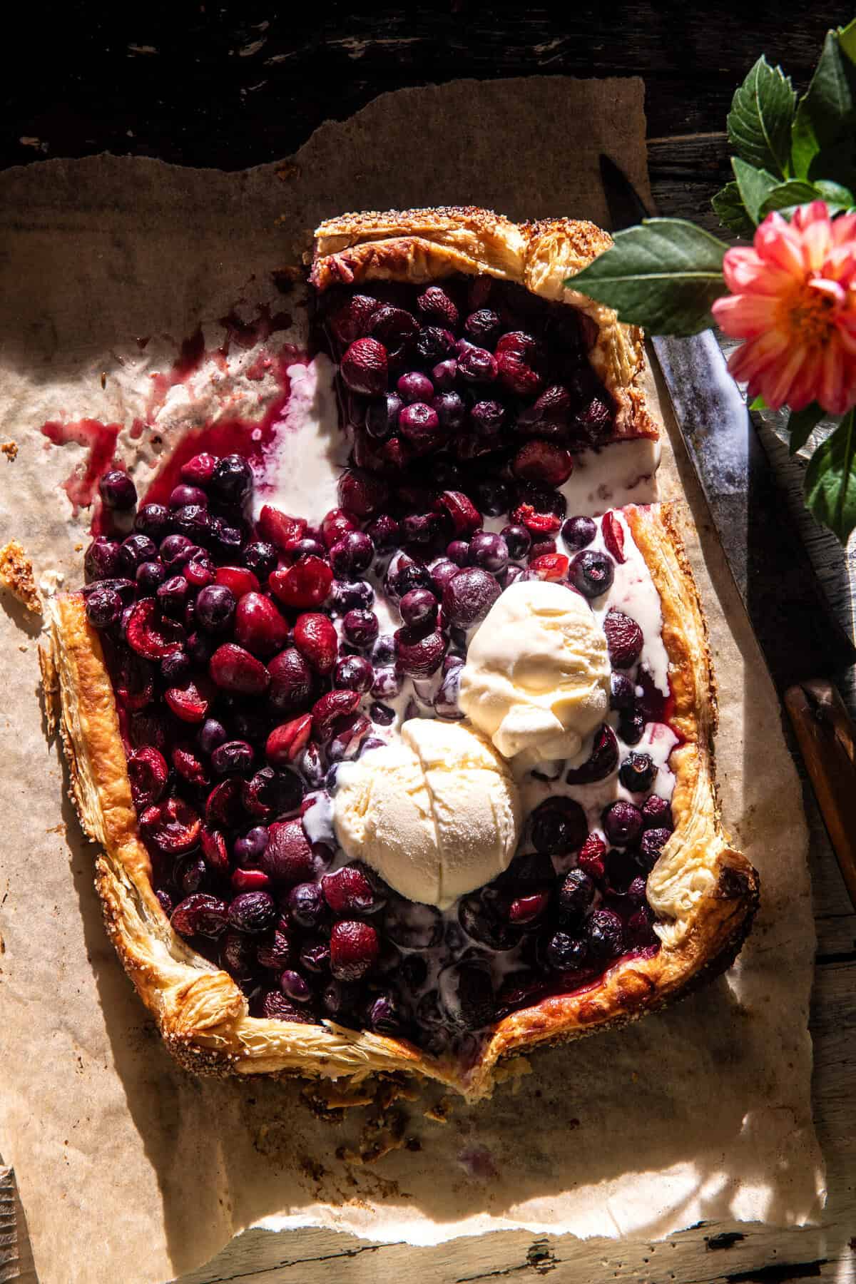 Easy Blueberry Cherry Galette | halfbakedharvest.com