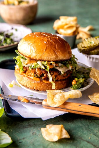 Easy Chipotle Salmon Burgers | halfbakedharvest.com