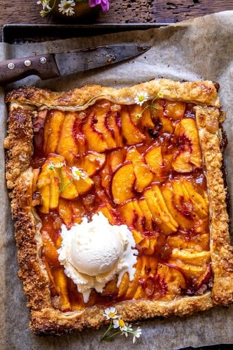 Easy Ginger Peach Galette | halfbakedharvest.com