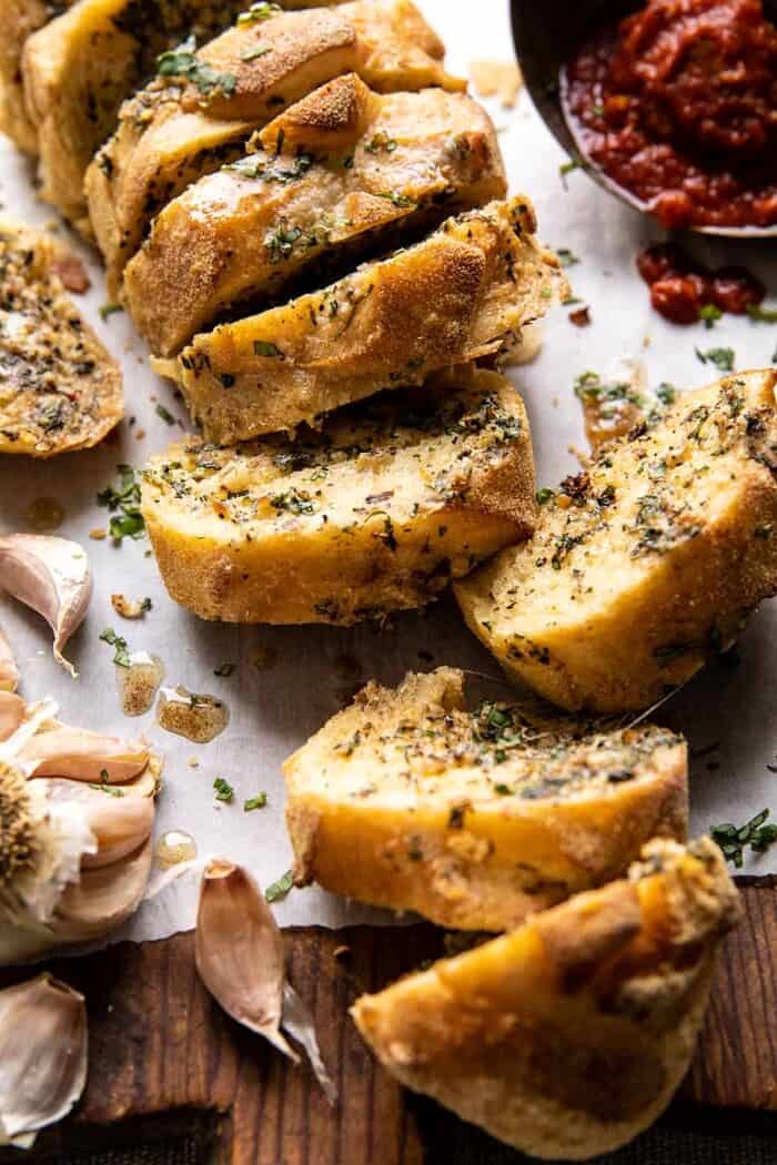 Easy Pull Apart Garlic Parmesan Bread | halfbakedharvest.com