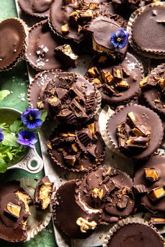 Frozen Chocolate Peanut Butter Yogurt Cups | halfbakedharvest.com