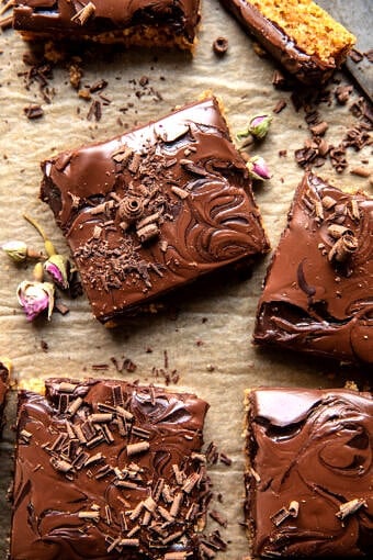 Fudgy Chocolate Peanut Butter Bars | halfbakedharvest.com