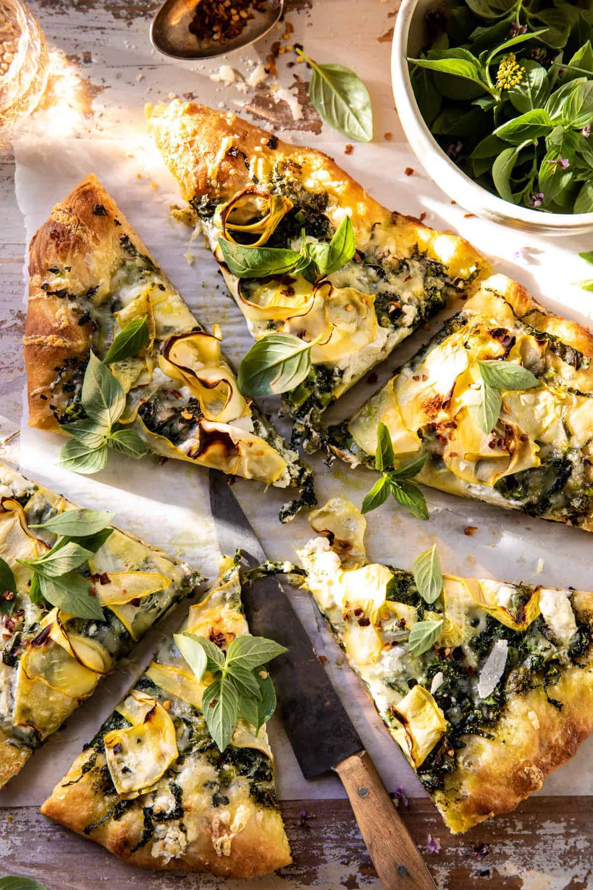 Garden Greens Goddess Pizza | halfbakedharvest.com