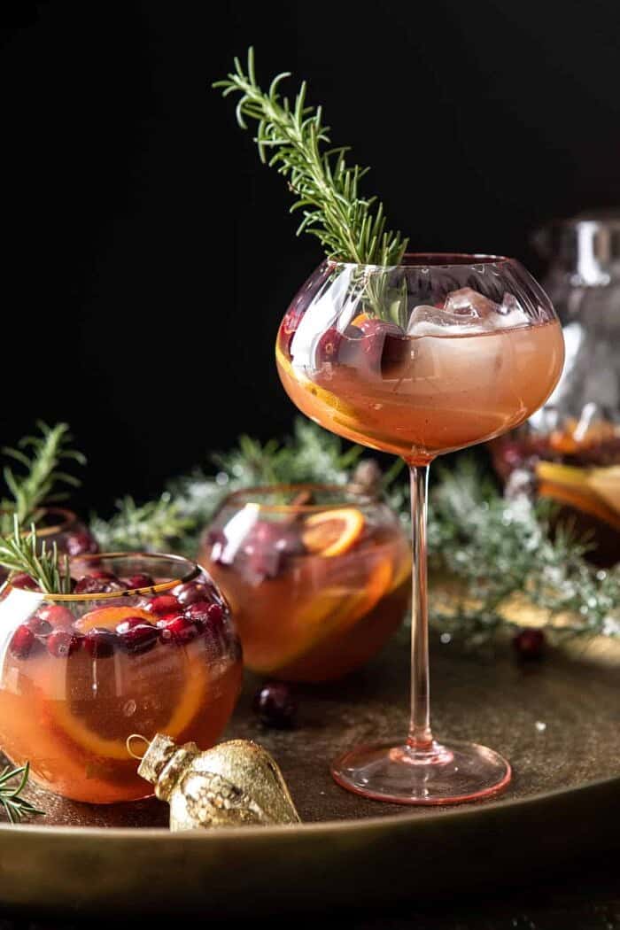 Holiday Pear Sangria | halfbakedharvest.com #sangria #cocktail #drinks #christmas