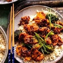 Sheet Pan Chili Ginger Orange Chicken and Broccoli | halfbakedharvest.com