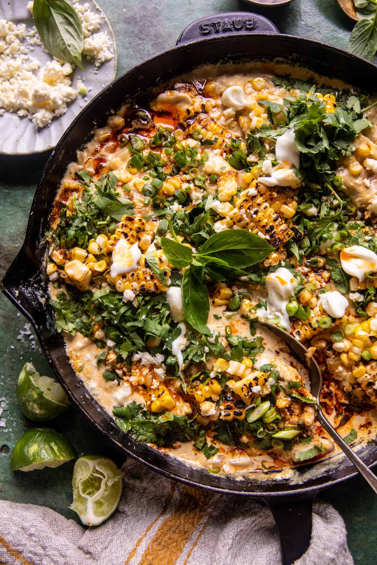 Skillet Creamed Street Corn Chicken | halfbakedharvest.com