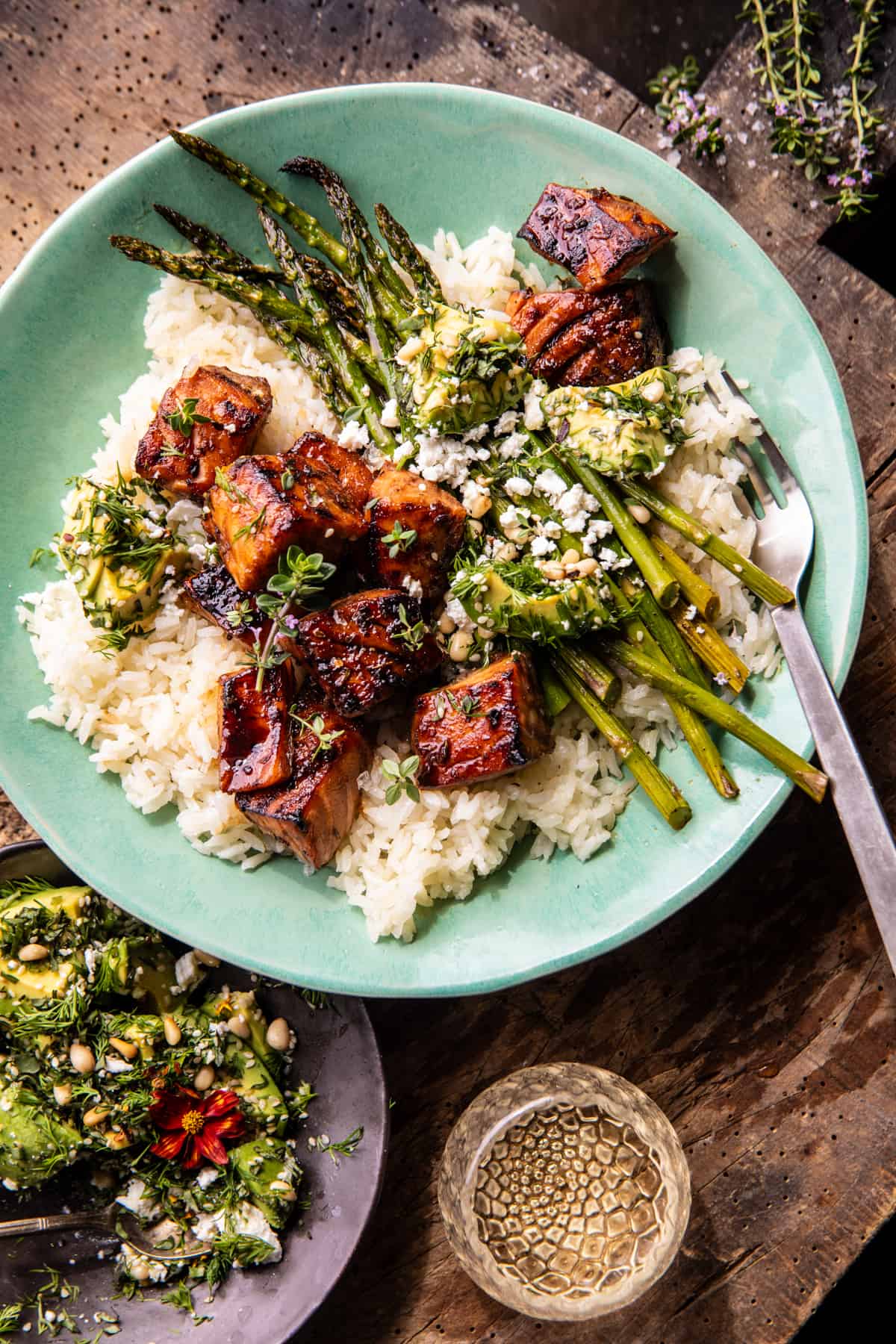 Spicy Honey Balsamic Salmon Bowls | halfbakedharvest.com