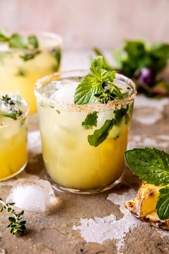 Spicy Serrano Pineapple Margarita | halfbakedharvest.com