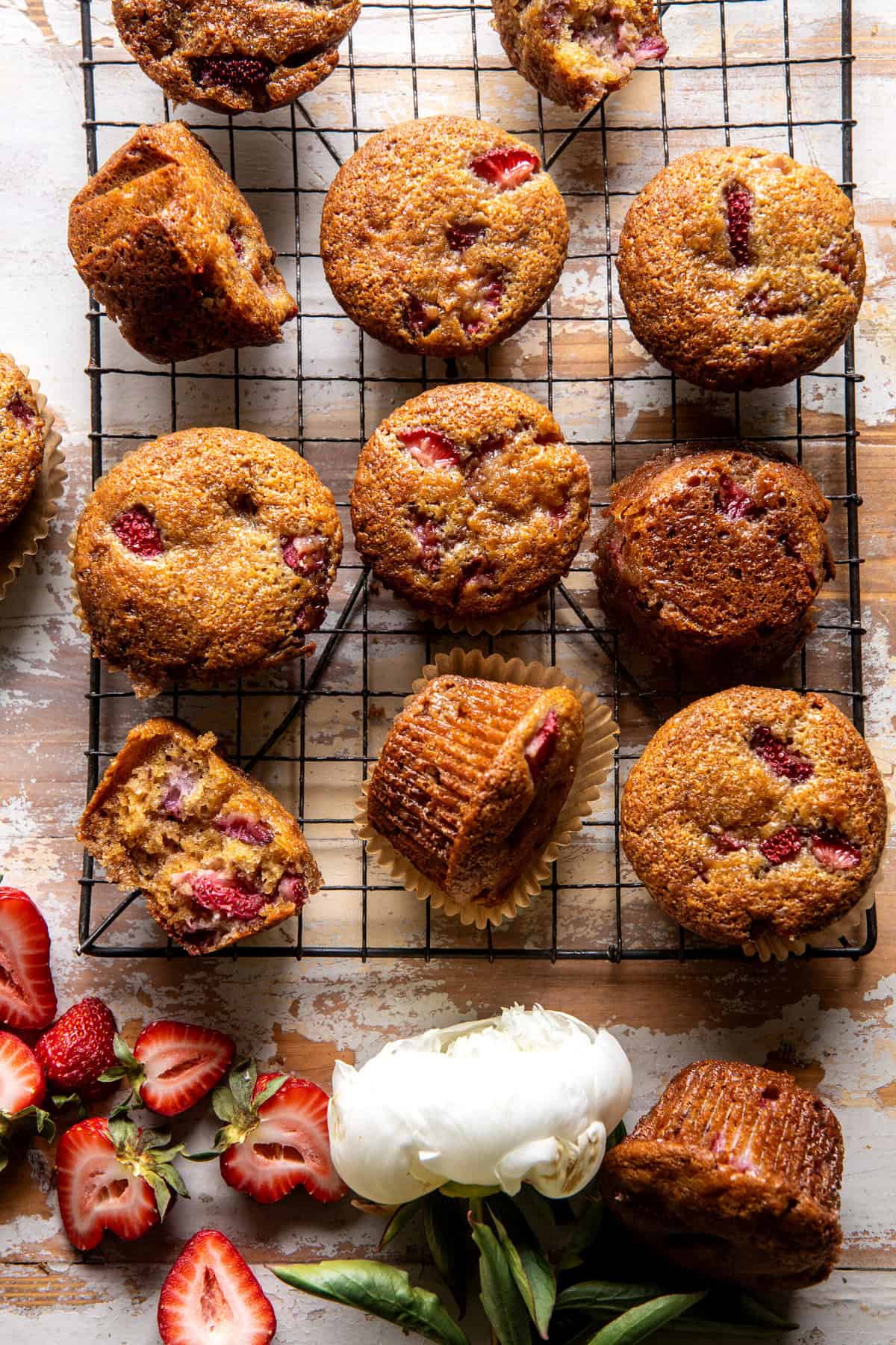 Strawberry Caramel Muffins | halfbakedharvest.com