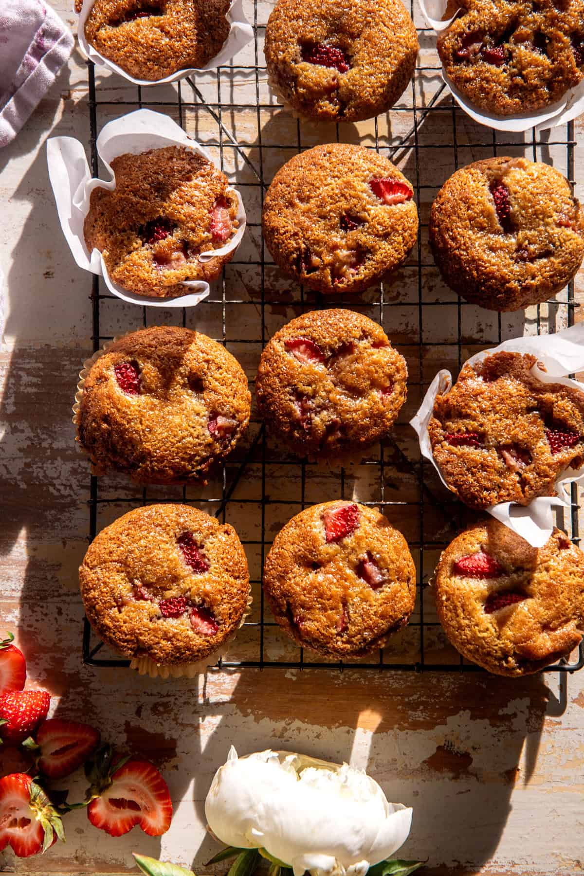 Strawberry Caramel Muffins | halfbakedharvest.com