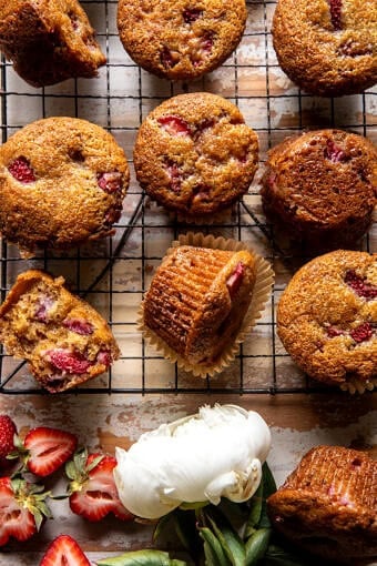 Strawberry Caramel Muffins | halfbakedharvest.com