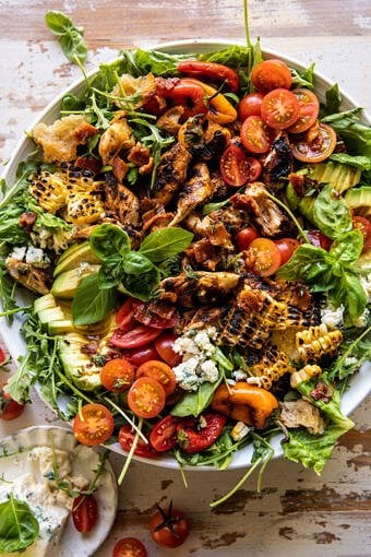 Summer Chicken Salad with Hot Bacon Dressing | halfbakedharvest.com