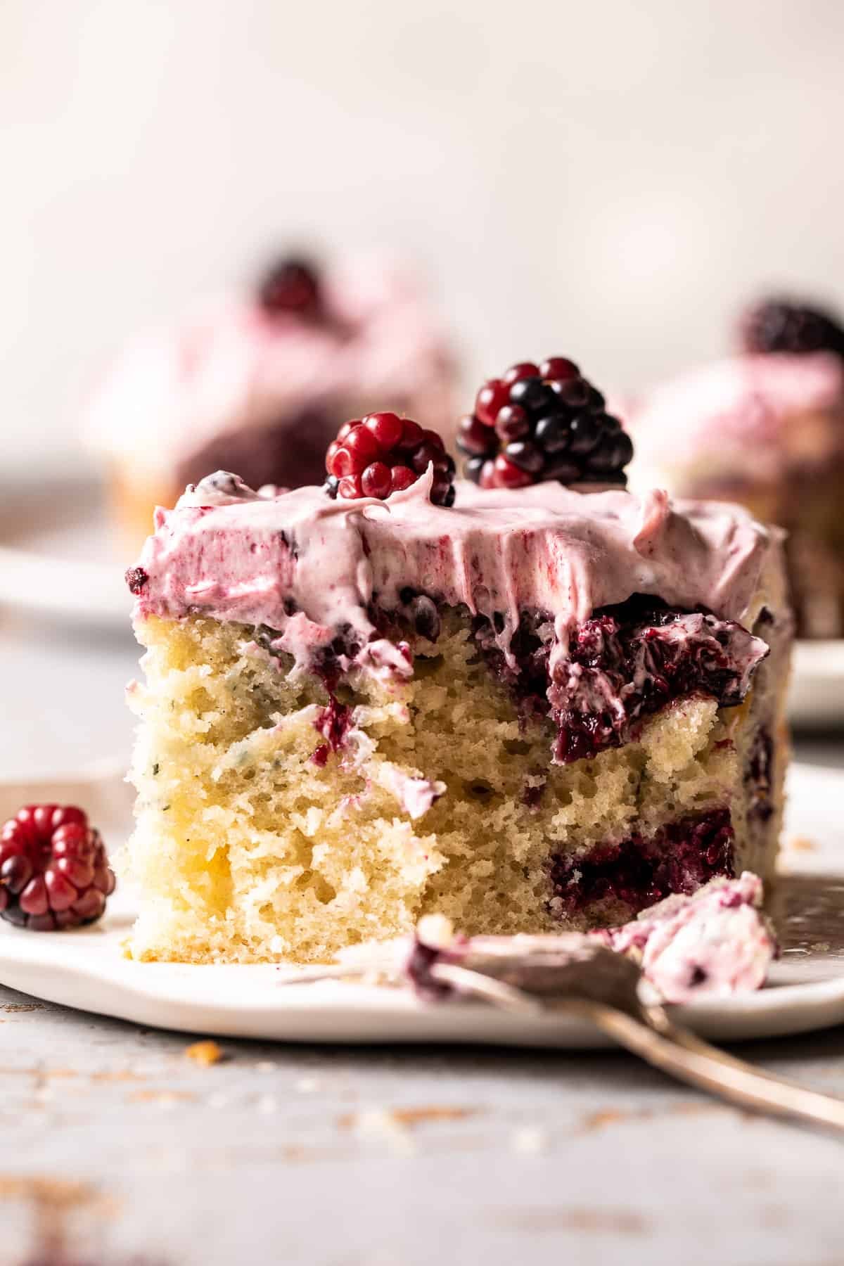 Swirled Blackberry Lavender Sheet Cake | halfbakedharvest.com