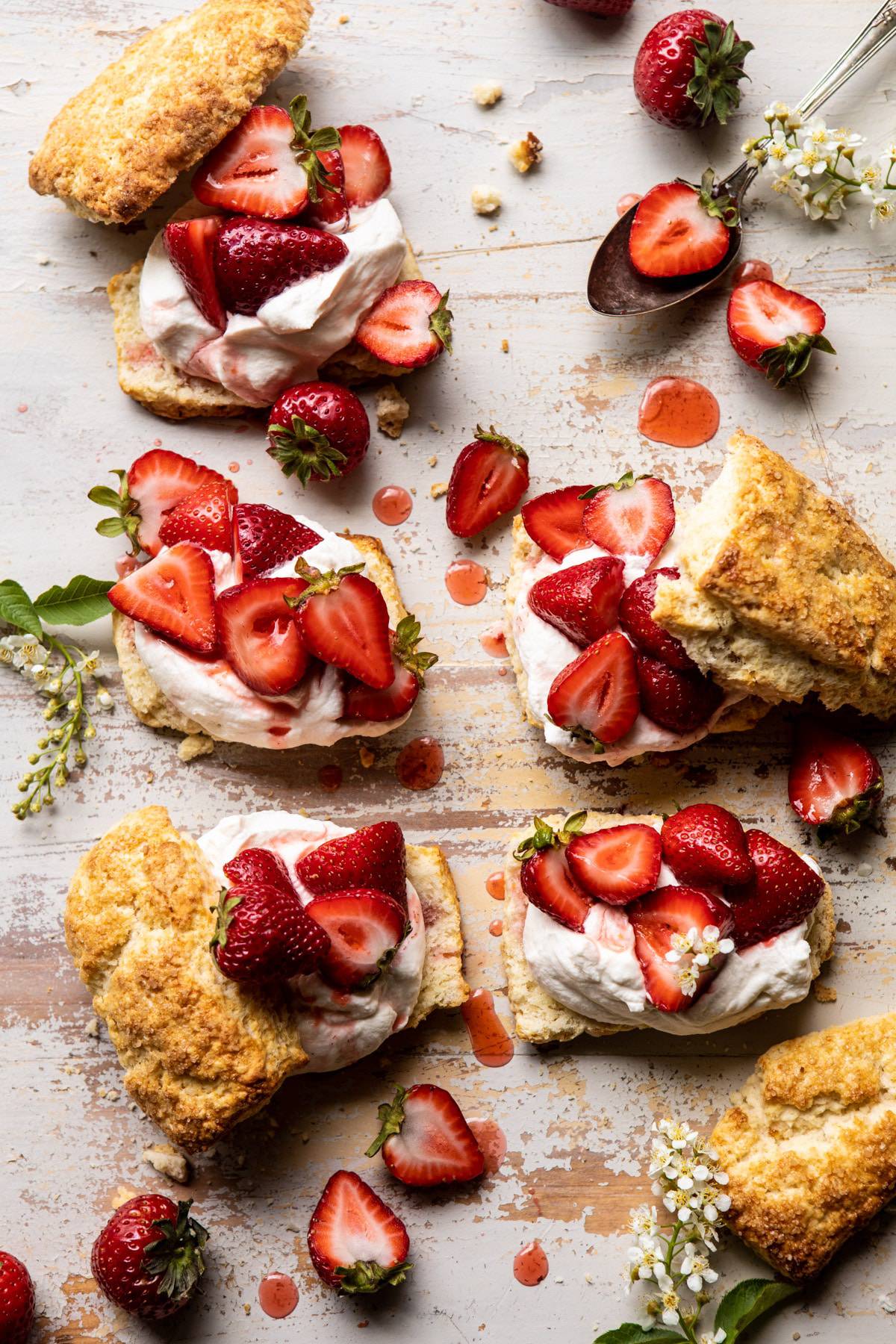 The Best Strawberry Shortcakes | halfbakedharvest.com #shortcakes #strawberries #summer #strawberry