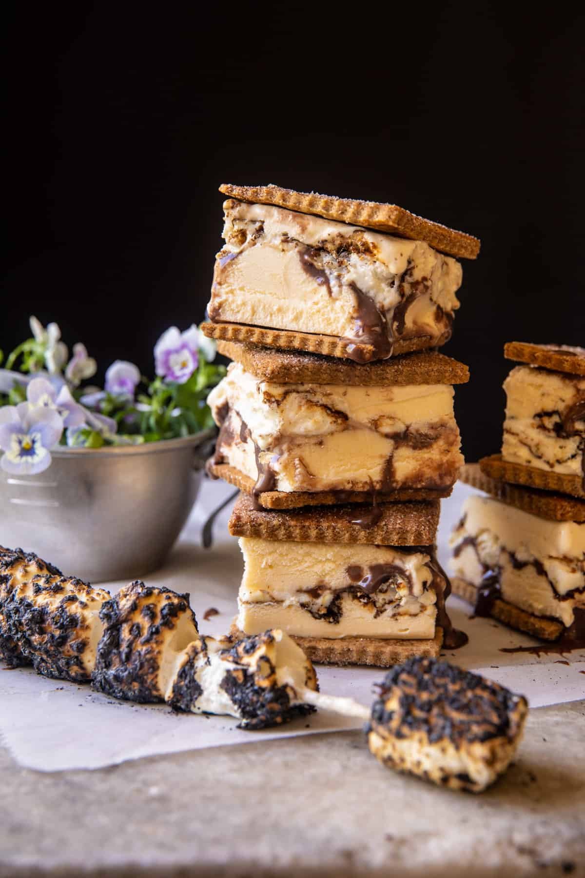 Toasted S'mores Ice Cream Sandwiches | halfbakedharvest.com